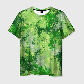 Мужская футболка 3D с принтом Спортивный камуфляж Пикси   Рукола , 100% полиэфир | прямой крой, круглый вырез горловины, длина до линии бедер | зеленый | камуфляж | маскировка | спорт | тренировка