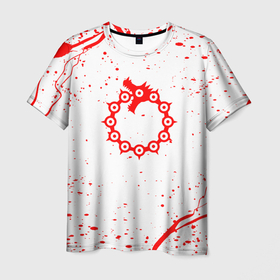 Мужская футболка 3D с принтом 7 СМЕРТНЫХ ГРЕХОВ в Санкт-Петербурге, 100% полиэфир | прямой крой, круглый вырез горловины, длина до линии бедер | 4 сезон | nanatsu no taizai | аниме | мелиодас