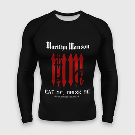 Мужской рашгард 3D с принтом Marilyn Manson MM ,  |  | goth | gothic | manson | marilyn | metal | mm | music | rock | гот | готы | метал | мэнсон | мэрилин | рок