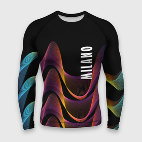 Мужской рашгард 3D с принтом Fashion pattern  Neon  Milano ,  |  | fashion | italy | milan | neon | pattern | италия | милан | мода | неон | узор
