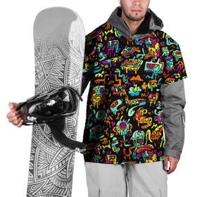 Накидка на куртку 3D с принтом Прикольный красочный паттерн в Новосибирске, 100% полиэстер |  | color | fashion | hype | pattern | vanguard | авангард | мода | узор | хайп | цвет