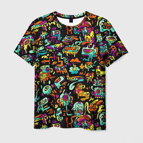 Мужская футболка 3D с принтом Прикольный красочный паттерн , 100% полиэфир | прямой крой, круглый вырез горловины, длина до линии бедер | color | fashion | hype | pattern | vanguard | авангард | мода | узор | хайп | цвет