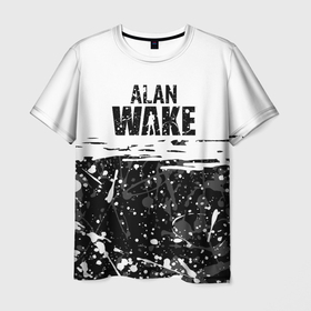 Мужская футболка 3D с принтом Alan Wake   Алан Уэйк. в Петрозаводске, 100% полиэфир | прямой крой, круглый вырез горловины, длина до линии бедер | alan wake | alan wake remastered | alan wake обзор | alan wake прохождение | алан вейк | алан вейк прохождение | алан уэйк | прохождение