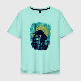 Мужская футболка хлопок Oversize с принтом Лесные Инопланетяне , 100% хлопок | свободный крой, круглый ворот, “спинка” длиннее передней части | инопланетяне | инопланетянин | монстр | нло | пришельцы | существо | ужасы | фантастика | чужие | чужой