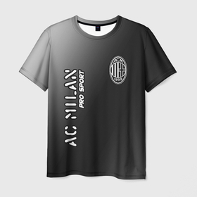 Мужская футболка 3D с принтом AC MILAN | AC Milan Pro Sport в Курске, 100% полиэфир | прямой крой, круглый вырез горловины, длина до линии бедер | Тематика изображения на принте: ac | ac milan | acm | football | logo | milan | pro sport | sport | клуб | лого | логотип | логотипы | милан | символ | символы | спорт | форма | футбол | футбольная | футбольный