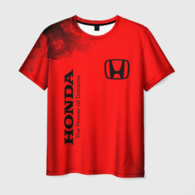 Мужская футболка 3D с принтом HONDA DREAMS   Огонь в Новосибирске, 100% полиэфир | прямой крой, круглый вырез горловины, длина до линии бедер | accord | auto | civic | crv | honda | honda dreams | logo | moto | motors | sport | авто | автомобиль | аккорд | гонки | лого | логотип | логотипы | марка | мото | моторс | мотоцикл | огонь | пламя | серия | символ | символы | спорт | хонда