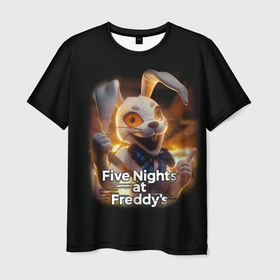 Мужская футболка 3D с принтом Five Nights at Freddys: Security Breach   Ванни в Петрозаводске, 100% полиэфир | прямой крой, круглый вырез горловины, длина до линии бедер | 5 ночей с фредди | five nights at freddys | security breach | аниматроники | ванни | заяц | игра | компьютерная игра | кролик | фредди