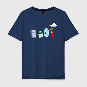Мужская футболка хлопок Oversize с принтом Компьютерные стандартные иконке , 100% хлопок | свободный крой, круглый ворот, “спинка” длиннее передней части | coder | it people | айтишники | гик | информатик | ит специалист | кодер | кодировщик | прогер | программист