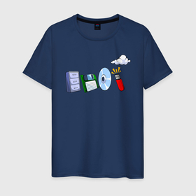 Мужская футболка хлопок с принтом Компьютерные стандартные иконке в Тюмени, 100% хлопок | прямой крой, круглый вырез горловины, длина до линии бедер, слегка спущенное плечо. | coder | it people | айтишники | гик | информатик | ит специалист | кодер | кодировщик | прогер | программист
