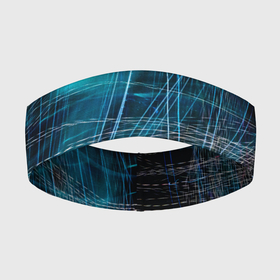 Повязка на голову 3D с принтом Тонкая голубая линия в Екатеринбурге,  |  | абстрактное | абстракция | бесконечность | волшебство | вселенная | вспышка | галактика | графика | зигзаг | космос | линия | луч | магия | неон | полоса | полосы | свет | сияние | туман | узор