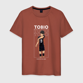 Мужская футболка хлопок с принтом Грозный Тобио в Санкт-Петербурге, 100% хлопок | прямой крой, круглый вырез горловины, длина до линии бедер, слегка спущенное плечо. | anime | haikyuu | tobio kageyama | аниме | анимэ | волейбол | тобио кагэяма