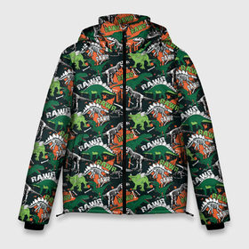 Мужская зимняя куртка 3D с принтом Динозавры (Dinosaurs) в Екатеринбурге, верх — 100% полиэстер; подкладка — 100% полиэстер; утеплитель — 100% полиэстер | длина ниже бедра, свободный силуэт Оверсайз. Есть воротник-стойка, отстегивающийся капюшон и ветрозащитная планка. 

Боковые карманы с листочкой на кнопках и внутренний карман на молнии. | dinosaur | dinosaur era | pangolin | predator | pterodactyl | reptile | reptiloid | the dragon | the serpent | tyrannosaurus | динозавр | дракон | ледниковый период | птеродактиль | тираннозавр | хищник | эра динозавров | ю