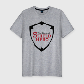 Мужская футболка хлопок Slim с принтом The Rising of the Shield Hero Logo , 92% хлопок, 8% лайкра | приталенный силуэт, круглый вырез ворота, длина до линии бедра, короткий рукав | anime | filo | iwatani | naofumi | naofumi iwatani | raphtalia | shield hero | the rising | the rising of the shield hero | аниме | восхождение героя щита | герои | грасс | иватани | наофуми | наофуми иватани | рафталия | садина | фиро