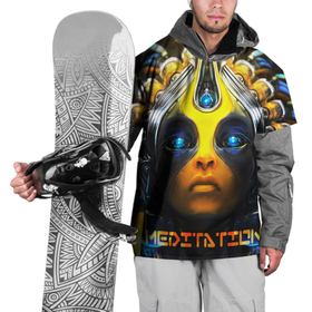 Накидка на куртку 3D с принтом meditation 2022 в Екатеринбурге, 100% полиэстер |  | Тематика изображения на принте: alien | handeyework | meditation | ufo | арт | био робот | будущее | веган | глаза | детские | дух | душа | лицо | медитация | нло | пришелец | робот | с надписью | с роботом | с текстом | уфо | фентази | энергия