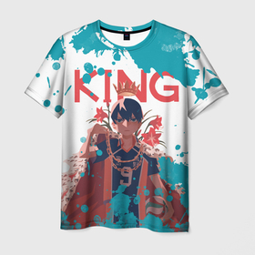 Мужская футболка 3D с принтом Король Тобио , 100% полиэфир | прямой крой, круглый вырез горловины, длина до линии бедер | anime | haikyuu | tobio kageyama | аниме | анимэ | волейбол | тобио кагэяма