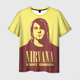 Мужская футболка 3D с принтом Nirvana   (Kurt Cobain) , 100% полиэфир | прямой крой, круглый вырез горловины, длина до линии бедер | anarchy | courtney love | kurt cobain | music | nirvana | punks not dead | rock music | анархия | гаражный рок | гитара | гранж | кортни лав | курт кобейн | металл | нирвана | панк рок | рок музыка | рок н ролл | рокер | трэш метал