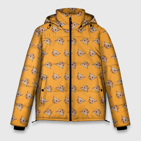 Мужская зимняя куртка 3D с принтом Кашляющий кот в Тюмени, верх — 100% полиэстер; подкладка — 100% полиэстер; утеплитель — 100% полиэстер | длина ниже бедра, свободный силуэт Оверсайз. Есть воротник-стойка, отстегивающийся капюшон и ветрозащитная планка. 

Боковые карманы с листочкой на кнопках и внутренний карман на молнии. | Тематика изображения на принте: кашляющие коты | котейки | котэ | мем | мемный кот | мемы с котами | ъьъ