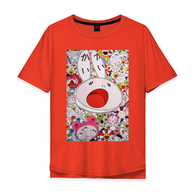 Мужская футболка хлопок Oversize с принтом Еars ТМ в Курске, 100% хлопок | свободный крой, круглый ворот, “спинка” длиннее передней части | art | artist | colors | japanart | искусство | картины | художник | цветы