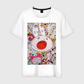 Мужская футболка хлопок с принтом Еars ТМ в Курске, 100% хлопок | прямой крой, круглый вырез горловины, длина до линии бедер, слегка спущенное плечо. | art | artist | colors | japanart | искусство | картины | художник | цветы
