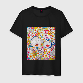 Мужская футболка хлопок с принтом Friends TM в Санкт-Петербурге, 100% хлопок | прямой крой, круглый вырез горловины, длина до линии бедер, слегка спущенное плечо. | art | artist | colors | japanart | искусство | картины | художник | цветы