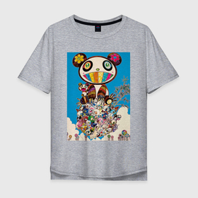 Мужская футболка хлопок Oversize с принтом Good company TM в Тюмени, 100% хлопок | свободный крой, круглый ворот, “спинка” длиннее передней части | art | artist | colors | flowers | japanart | искусство | картины | художник