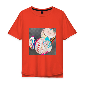 Мужская футболка хлопок Oversize с принтом Mood TM в Кировске, 100% хлопок | свободный крой, круглый ворот, “спинка” длиннее передней части | art | artist | colors | flowers | japanart | takashi | искусство | картины | художник | цветы