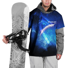 Накидка на куртку 3D с принтом Space art 2022 в Екатеринбурге, 100% полиэстер |  | art | handeyework | space | space art | арт | астрономия | звезды | космос | неон | с космосом | с надписями | с неонывыми | с планетой | с текстом | сатурн | синий | синяя | со звездами