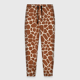 Мужские брюки 3D с принтом Шкура Жирафа   (Giraffe) в Кировске, 100% полиэстер | манжеты по низу, эластичный пояс регулируется шнурком, по бокам два кармана без застежек, внутренняя часть кармана из мелкой сетки | Тематика изображения на принте: animals | giraffe | safari | zoo | африка | дикая природа | животные | жираф | звери | зоопарк | кожа жирафа | мода | мозаика | саванна | сафари