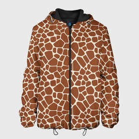 Мужская куртка 3D с принтом Шкура Жирафа   (Giraffe) в Санкт-Петербурге, ткань верха — 100% полиэстер, подклад — флис | прямой крой, подол и капюшон оформлены резинкой с фиксаторами, два кармана без застежек по бокам, один большой потайной карман на груди. Карман на груди застегивается на липучку | animals | giraffe | safari | zoo | африка | дикая природа | животные | жираф | звери | зоопарк | кожа жирафа | мода | мозаика | саванна | сафари