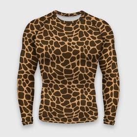 Мужской рашгард 3D с принтом Пятна Шкуры Жирафа в Екатеринбурге,  |  | animals | giraffe | safari | zoo | африка | дикая природа | животные | жираф | звери | зоопарк | кожа жирафа | мода | мозаика | пятна | саванна | сафари