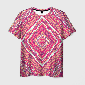 Мужская футболка 3D с принтом Абстракция. Узор розового цвета в Новосибирске, 100% полиэфир | прямой крой, круглый вырез горловины, длина до линии бедер | абстракция | бордовый | волнистый | волны | геометрический узор | геометрия | девочкам | девочке | для девушек | для жены | для мамы | для подруги | для сестры | для студентки | для школьницы | жене