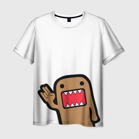 Мужская футболка 3D с принтом Domo Kun в Курске, 100% полиэфир | прямой крой, круглый вырез горловины, длина до линии бедер | domo | domo kun | japan cars | jdm | домо | домо кун