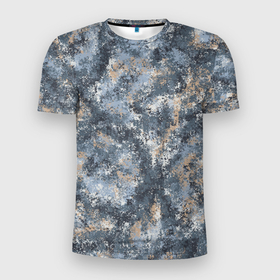 Мужская футболка 3D Slim с принтом Камуфляж Паук Горы в Белгороде, 100% полиэстер с улучшенными характеристиками | приталенный силуэт, круглая горловина, широкие плечи, сужается к линии бедра | горный | горы | камуфляж | маскировка | милитари | пиксельный