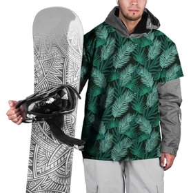 Накидка на куртку 3D с принтом Тропические листья, паттерн в Санкт-Петербурге, 100% полиэстер |  | ветки | зеленый | летний | листья | паттерн | растения | с листьями | тропические