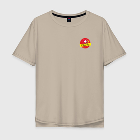 Мужская футболка хлопок Oversize с принтом Значок донора в Санкт-Петербурге, 100% хлопок | свободный крой, круглый ворот, “спинка” длиннее передней части | благотворительность | донор | значок | кровь | круг | медицина | надпись | название