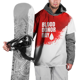 Накидка на куртку 3D с принтом День донора в Белгороде, 100% полиэстер |  | благотворительность | донор | капля | кровь | медицина | надпись