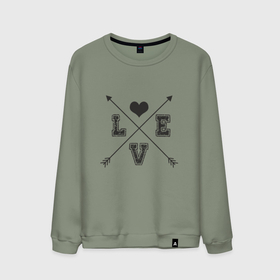 Мужской свитшот хлопок с принтом Love Arrow в Тюмени, 100% хлопок |  | Тематика изображения на принте: heart | love | любимый | люблю | любовь | свадьба | сердечко | сердце