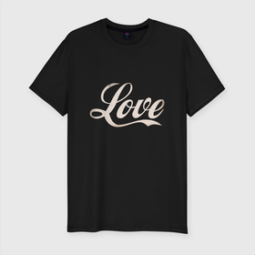 Мужская футболка хлопок Slim с принтом Любовь   Love в Белгороде, 92% хлопок, 8% лайкра | приталенный силуэт, круглый вырез ворота, длина до линии бедра, короткий рукав | heart | love | любимый | люблю | любовь | свадьба | сердечко | сердце