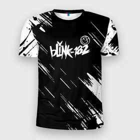Мужская футболка 3D Slim с принтом blink 182   блинк 182 в Ухте, 100% полиэстер с улучшенными характеристиками | приталенный силуэт, круглая горловина, широкие плечи, сужается к линии бедра | blink | блинк
