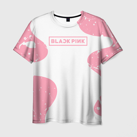 Мужская футболка 3D с принтом black pink. в Петрозаводске, 100% полиэфир | прямой крой, круглый вырез горловины, длина до линии бедер | black  pink | blackpink | jennie | jisoo | k pop | lalisa | группа | к поп | корейская группа | розовый | черный