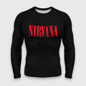 Мужской рашгард 3D с принтом Nirvana in Red ,  |  | Тематика изображения на принте: 90 | batman | grunge | kurt cobain | nirvana | rock | бетмен | бэтмен | гранж | курт кобейн | музыка | нирвана | рок