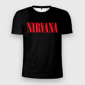 Мужская футболка 3D Slim с принтом Nirvana in Red , 100% полиэстер с улучшенными характеристиками | приталенный силуэт, круглая горловина, широкие плечи, сужается к линии бедра | 90 | batman | grunge | kurt cobain | nirvana | rock | бетмен | бэтмен | гранж | курт кобейн | музыка | нирвана | рок