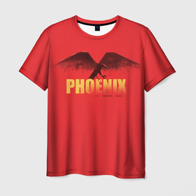 Мужская футболка 3D с принтом Фантастические Твари. Phoenix , 100% полиэфир | прямой крой, круглый вырез горловины, длина до линии бедер | 2022 | fantastic beasts | phoenix | the secrets of dumbledore | дамблдор | феникс