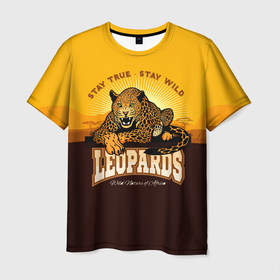 Мужская футболка 3D с принтом LEOPARDS , 100% полиэфир | прямой крой, круглый вырез горловины, длина до линии бедер | jaguar | leopard | ocelot | predator | африка | гепард | дикая кошка | животное | зверь | кот | леопард | леопардовые пятна | оцелот | саванна | сафари | хищная кошка | хищник | ягуар