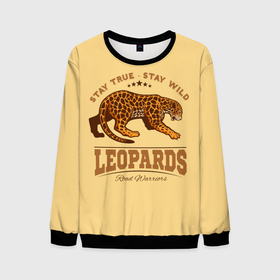 Мужской свитшот 3D с принтом ЛЕОПАРД   LEOPARDS в Белгороде, 100% полиэстер с мягким внутренним слоем | круглый вырез горловины, мягкая резинка на манжетах и поясе, свободная посадка по фигуре | jaguar | leopard | ocelot | predator | африка | гепард | дикая кошка | дикий зверь | животное | зверь | кот | леопард | леопардовые пятна | оцелот | саванна | сафари | хищная кошка | хищник | ягуар