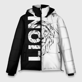 Мужская зимняя куртка 3D с принтом ЛЕВ   (LION) в Кировске, верх — 100% полиэстер; подкладка — 100% полиэстер; утеплитель — 100% полиэстер | длина ниже бедра, свободный силуэт Оверсайз. Есть воротник-стойка, отстегивающийся капюшон и ветрозащитная планка. 

Боковые карманы с листочкой на кнопках и внутренний карман на молнии. | king of beasts | lion | lion king | predator | the beast | zodiac leo | африка | грива | дикая кошка | животное | зверь | зодиак лев | кот | лев | львёнок | львица | оскал | прайд | саванна | самец | сафари | симба | созвездие льва