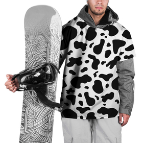 Накидка на куртку 3D с принтом БУРЕНКА | ПАТТЕРН , 100% полиэстер |  | буренка | корова | паттерн | пятнистая | текстура | чб