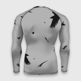 Мужской рашгард 3D с принтом Raven 2 ,  |  | crow | grafic | ink | monochrome | mork2028 | raven | ворон | ворона | вороны | графика | чёрно белое