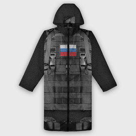 Дождевик унисекс 3D с принтом Бронежилет армии России. в городе Новоалтайск,  |  | Тематика изображения на принте: black | body armor | camouflage | chevron | grid | patriotism | russian army | russian flag | soldier | армия россии | бронежилет | камуфляж | патриотизм | сетка | солдатский | флаг россии | черный | шеврон