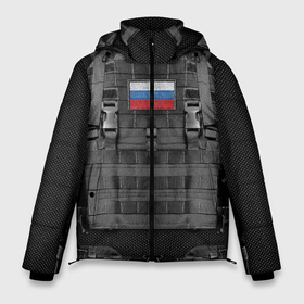 Мужская зимняя куртка 3D с принтом Бронежилет армии России. в Новосибирске, верх — 100% полиэстер; подкладка — 100% полиэстер; утеплитель — 100% полиэстер | длина ниже бедра, свободный силуэт Оверсайз. Есть воротник-стойка, отстегивающийся капюшон и ветрозащитная планка. 

Боковые карманы с листочкой на кнопках и внутренний карман на молнии. | black | body armor | camouflage | chevron | grid | patriotism | russian army | russian flag | soldier | армия россии | бронежилет | камуфляж | патриотизм | сетка | солдатский | флаг россии | черный | шеврон